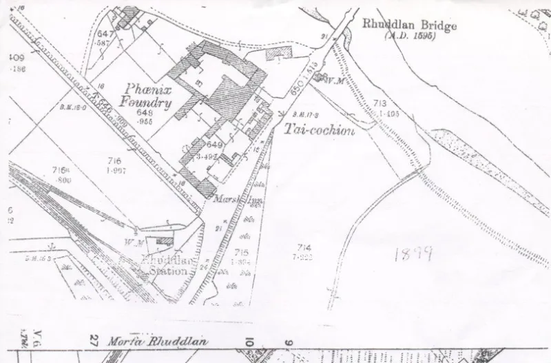 Rhuddlan Map in 1595